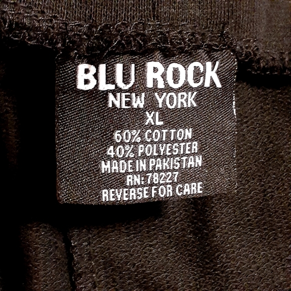 BLU ROCK NEW YORK FRENCH TERRY JOGGERS PANTS 2 POCKETS BLACK WOMEN'S SIZE XL NWT - Picture 9 of 10